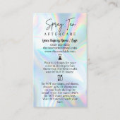 Visite Carte de soins postérieurs Tan Spray (Devant)