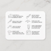 Visite CARTE DE SOINS POUR EXTENSION DE CHEVEUX (noir) (Dos)