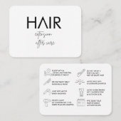 Visite CARTE DE SOINS POUR EXTENSION DE CHEVEUX (noir) (Devant / Derrière)