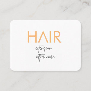 Visite CARTE DE SOINS POUR EXTENSION DE CHEVEUX (orange)