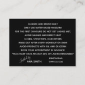 Visite Carte de soins ultérieurs d'extension de mèche (Dos)