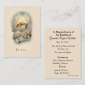 Visite Carte de souvenir de baptême de bébé catholique (Devant / Derrière)