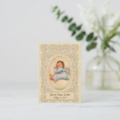 Visite Carte de souvenir de baptême de bébé garçon (Debout devant)