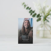 Visite Carte de souvenir de la photo de script élégant et (Debout devant)