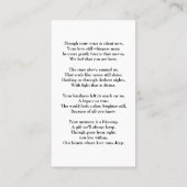 Visite Carte de souvenir de la photo de script élégant et (Dos)