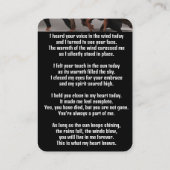 Visite Carte de souvenir de poche Danseur Danse Danse (Dos)