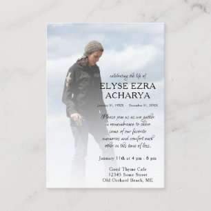 Visite carte de souvenir photo du côté gauche