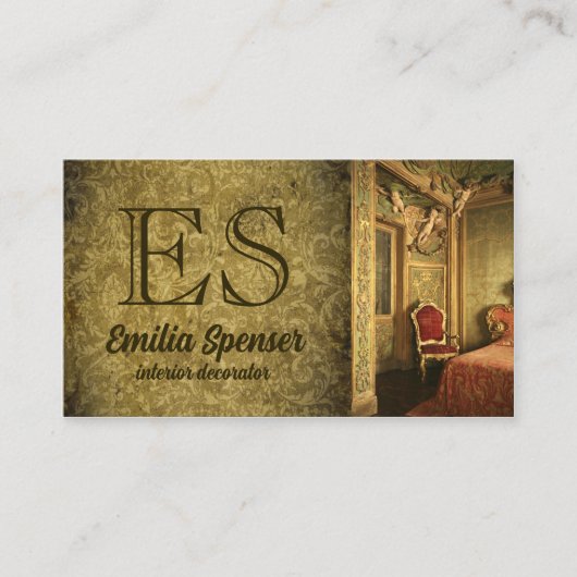 Visite Carte de style classique décoratrice (Devant)