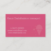 Visite Carte de sucrerie (Dos)