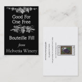 Visite Carte de suffisance de Bouteille (Devant / Derrière)