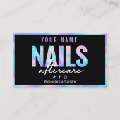 Visite Carte de suivi des ongles holographiques (Devant)