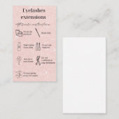 Visite Carte de suivi Eyelash extensions (Devant / Derrière)