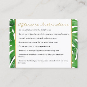 Visite Carte de suivi Feuille de Monstera Tropical Waterc