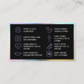 Visite Carte de suivi Holographique de remplissage (Dos)