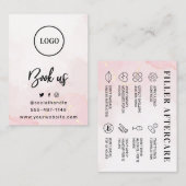 Visite Carte de suivi Pink Gold Custom Logo Filler (Devant / Derrière)