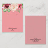 Visite Carte de support d'écran à oreilles florales rose (Devant / Derrière)