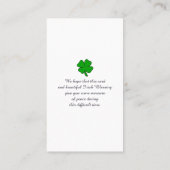 Visite Carte de Sympathie de l'image en mémoire aimée (Dos)