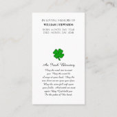 Visite Carte de Sympathie de l'image en mémoire aimée (Dos)