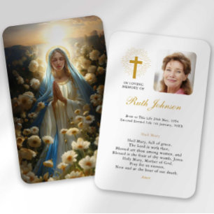 Visite Carte de sympathie Prière Je vous salue Marie pour