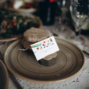 Visite Carte de table de mariage Montagnes Aquarelle Rust
