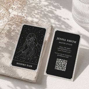 Visite Carte de Tarot Céleste Coiffure Mains Beauté