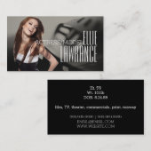 Visite Carte de tête de modèle d'actrice (Devant / Derrière)