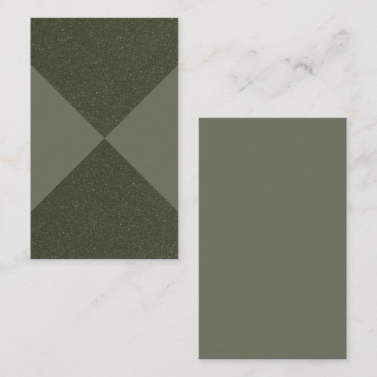 Visite Carte de texture croisée verte Moss moderne person (Devant / Derrière)
