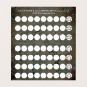 Visite carte de timbre de fidélité pliée par grunge de (Intérieur déplié)