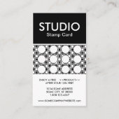 Visite carte de timbre rayé studio (Devant)