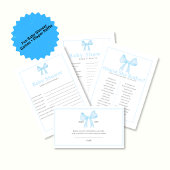 Visite Carte de tirage au sort de couche pour bébé bleu –
