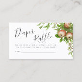 Visite carte de tombola de couches de pommes d'aquarelle (Devant)