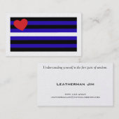 Visite Carte de tour de drapeau de fierté en cuir (Devant / Derrière)