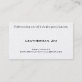 Visite Carte de tour de drapeau de fierté en cuir (Dos)