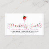 Visite carte de tourneberges de fraise au chocolat à la f (Dos)