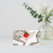 Visite carte de tourneberges de fraise au chocolat à la f (Debout devant)