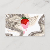 Visite carte de tourneberges de fraise au chocolat à la f (Devant)