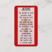 Visite Carte de traçage Gospel (Dos)