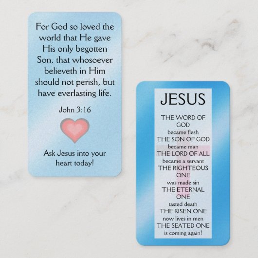 Visite Carte de traçage Gospel (Devant / Derrière)