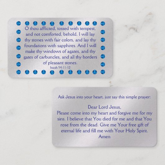 Visite Carte de traçage Gospel (Devant / Derrière)