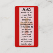 Visite Carte de traçage Gospel (Dos)