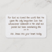 Visite Carte de traçage Gospel (Dos)