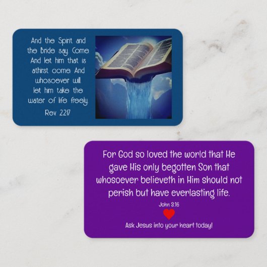 Visite Carte de traçage Gospel (Devant / Derrière)