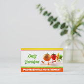 Visite Carte de vie simple blanche, jaune et orange saine (Debout devant)