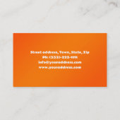 Visite Carte de vie simple blanche, jaune et orange saine (Dos)