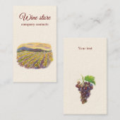 Visite Carte de vignes aquarelle (Devant / Derrière)