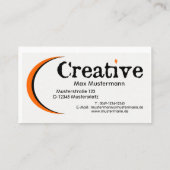 Visite Carte de visa "Creative" (Dos)