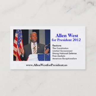 Visite Carte de visite, Allen occidental pour le