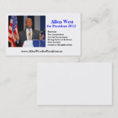 Visite Carte de visite, Allen occidental pour le (Devant / Derrière)