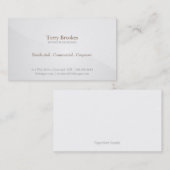 Visite Carte de visite| Argent gris horizontal (Devant / Derrière)