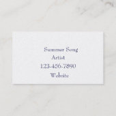 Visite Carte de visite, art abstrait (Dos)